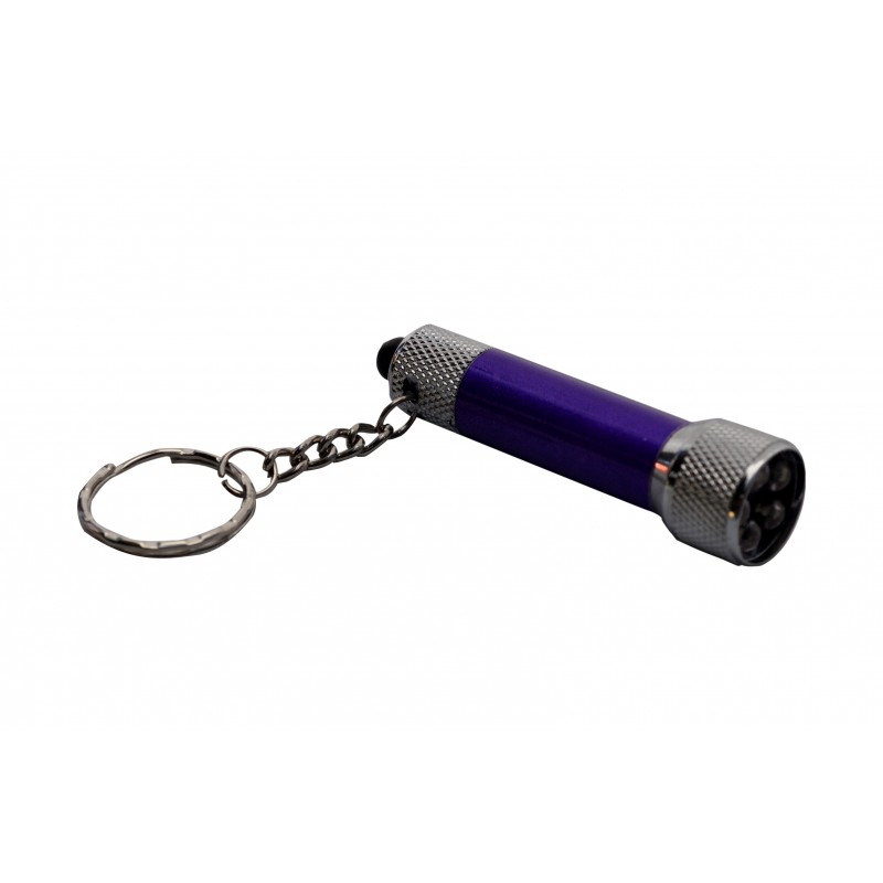 Keyring Torch Flashlight Purple LED Light Keychain